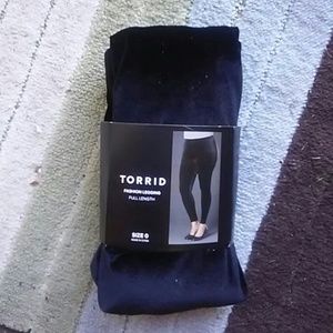 Torrid Black Velvet Leggings